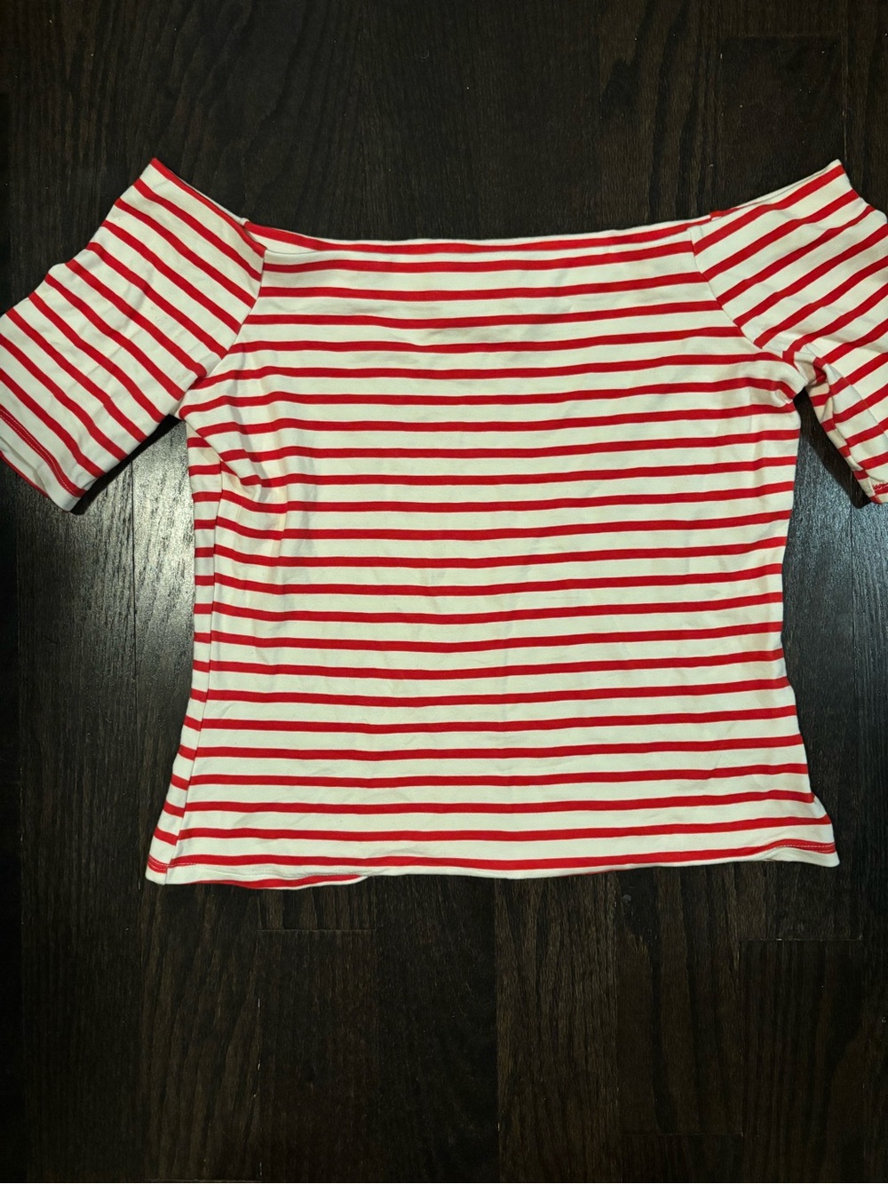 Off-Shoulder boat neck H&M Stripe Top